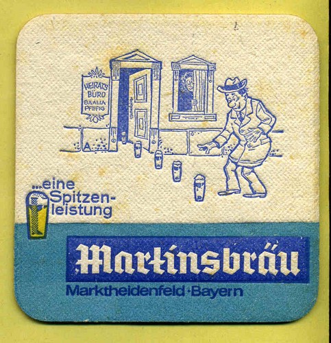 Bierdeckel martinsbräu - bierdeckel,