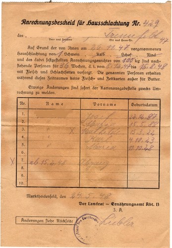 Anrechnungsbescheid für